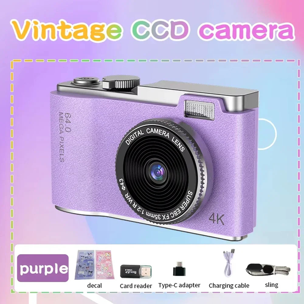 High-Performance 4K Digital Camera with 8X Zoom and 180° Flip Screen for Students - Capture Every Moment with 48MP Clarity