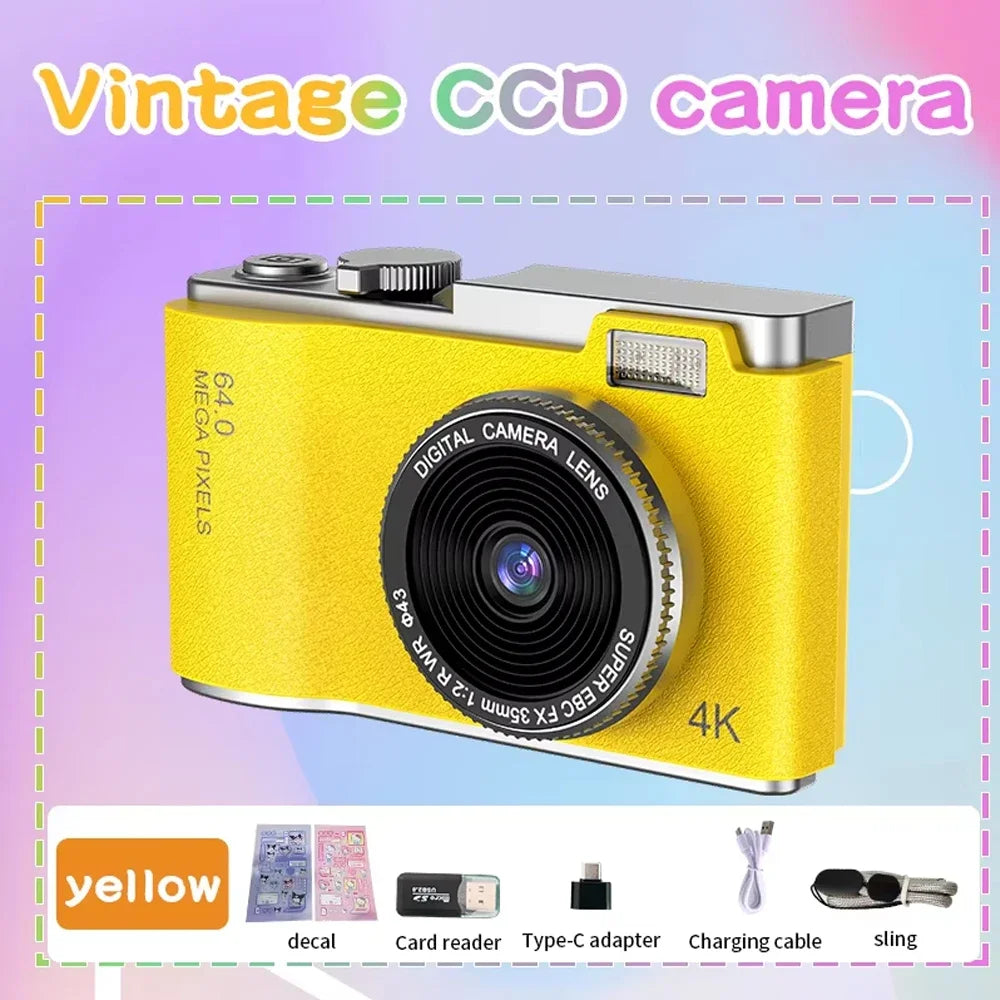 High-Performance 4K Digital Camera with 8X Zoom and 180° Flip Screen for Students - Capture Every Moment with 48MP Clarity