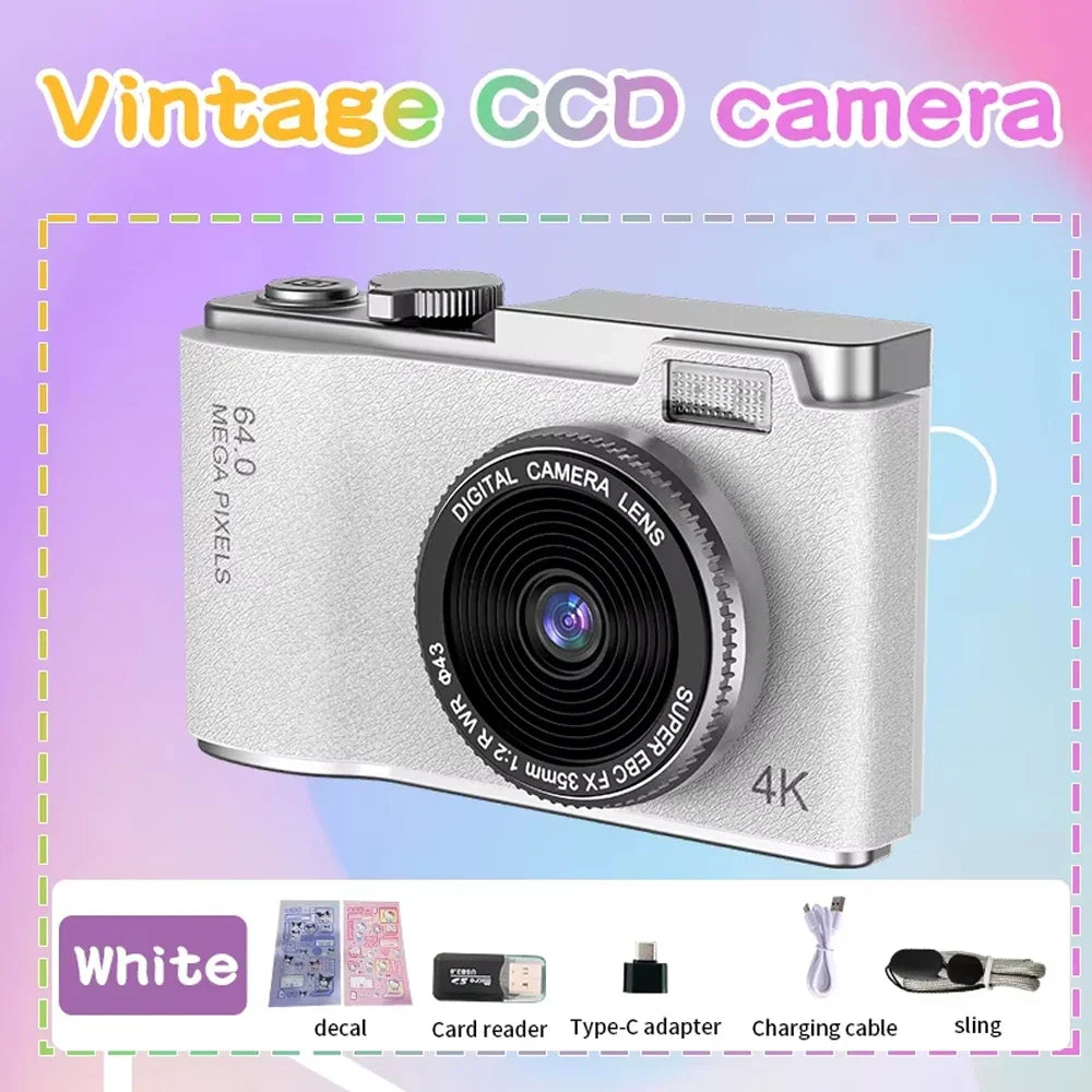 High-Performance 4K Digital Camera with 8X Zoom and 180° Flip Screen for Students - Capture Every Moment with 48MP Clarity